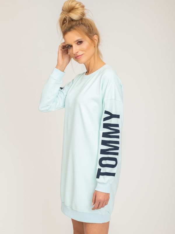 TOMMY LIFE Miętowa sukienka