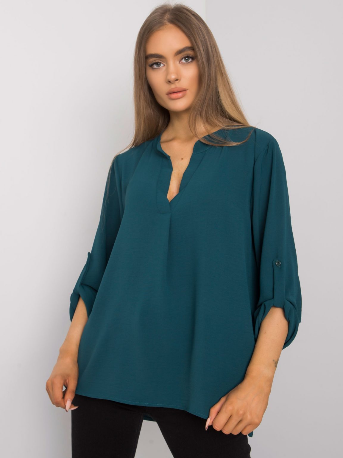 Ciemnomorska bluzka oversize Portland