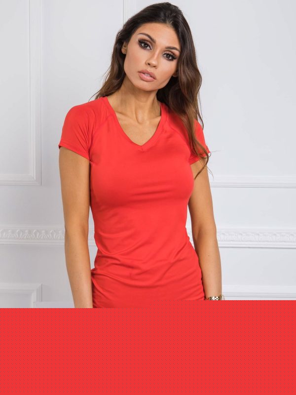 Czerwony t-shirt Harriet FOR FITNESS