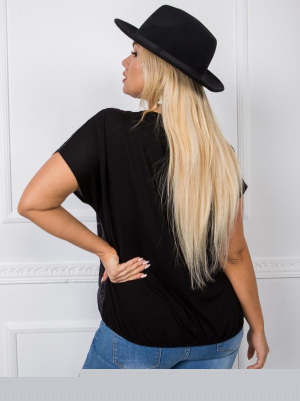 Czarna bluzka plus size Erica