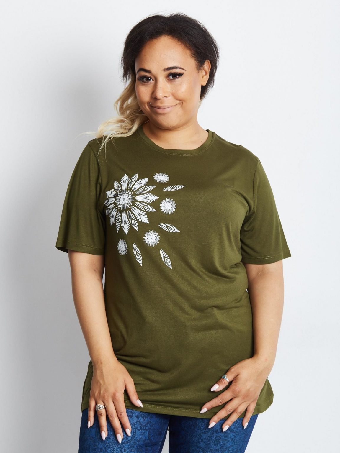 Khaki t-shirt plus size Unlikely