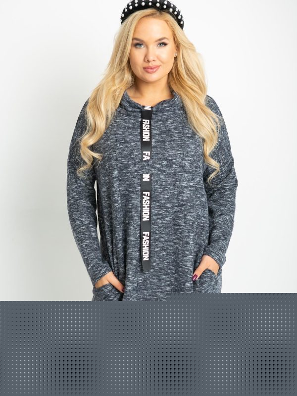 Granatowa tunika plus size Fairy