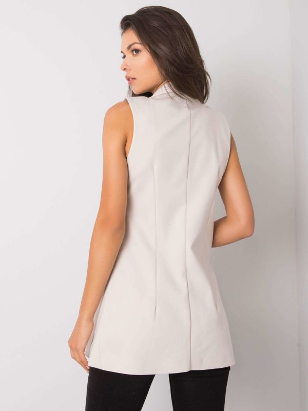 Beżowa elegancka kamizelka Nikka