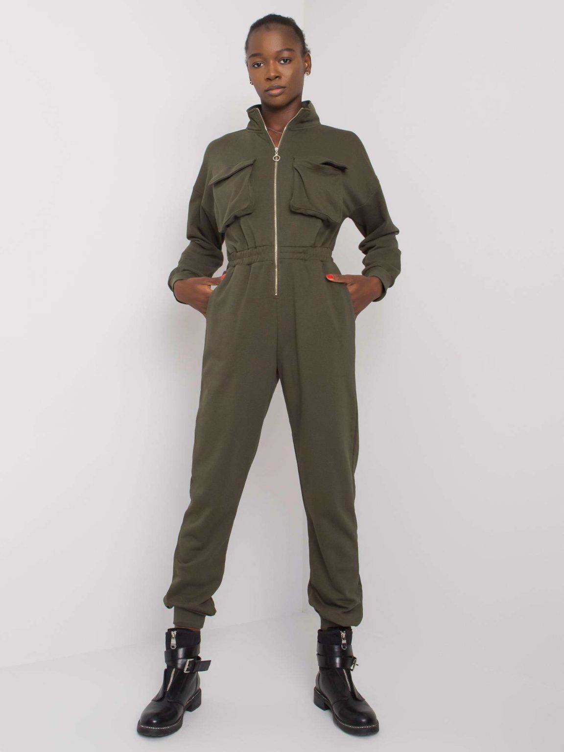 Khaki dresowy kombinezon Raena