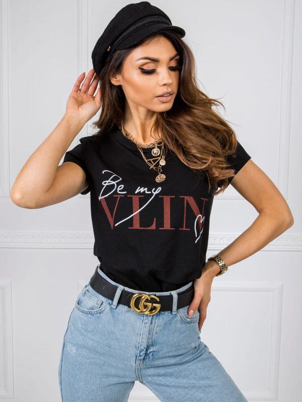 Czarny t-shirt Amore