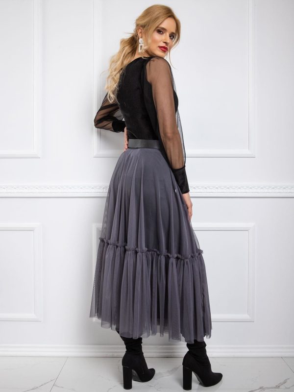 BY O LA LA Szara spódnica damska