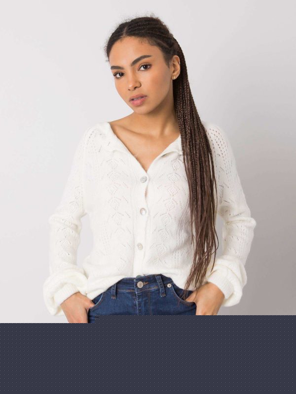 Ecru sweter rozpinany Serenity RUE PARIS