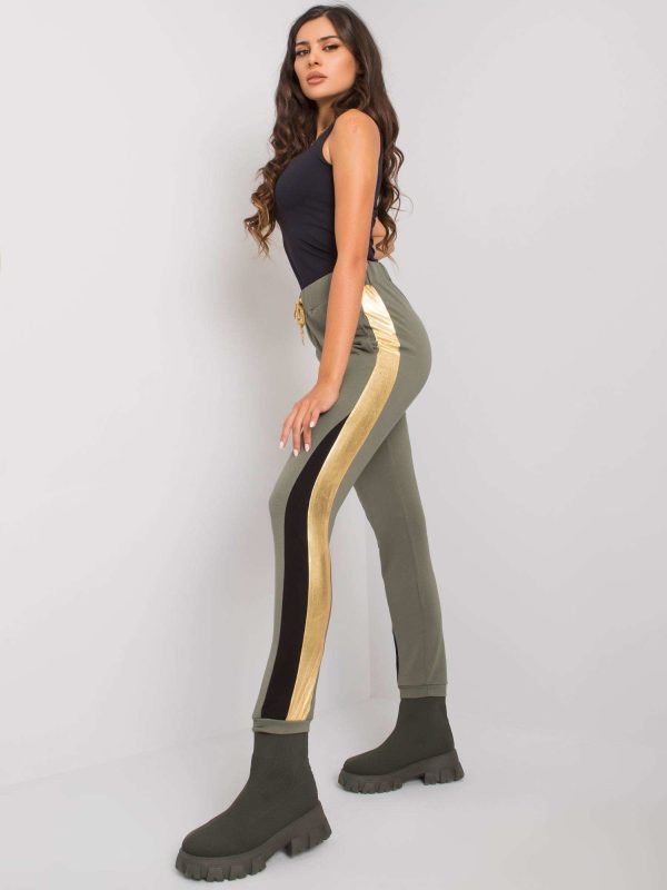 Khaki dresy z lampasami Gabrielle