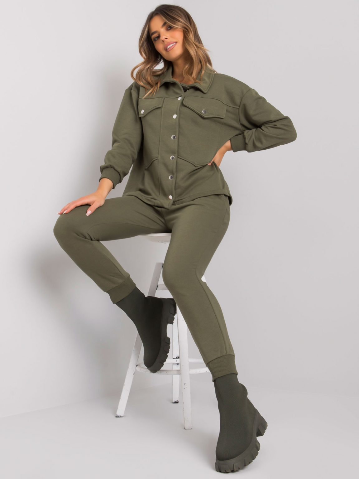 Khaki komplet bawełniany Dakini
