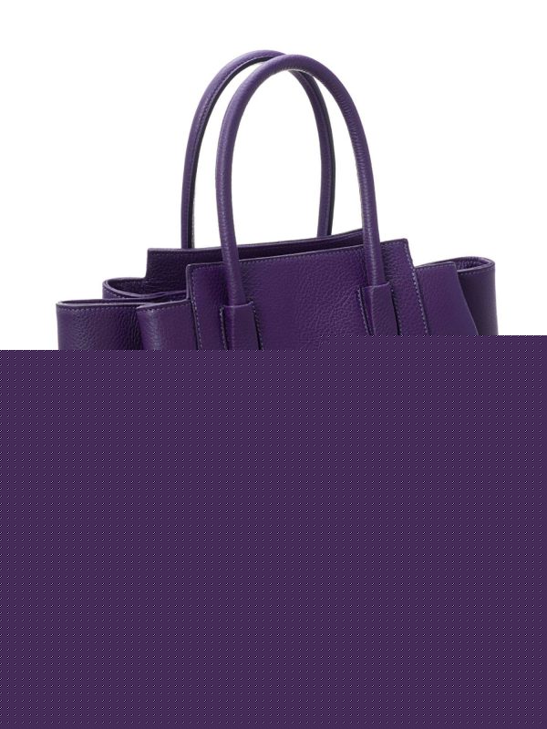 Fioletowa skórzana torba BADURA