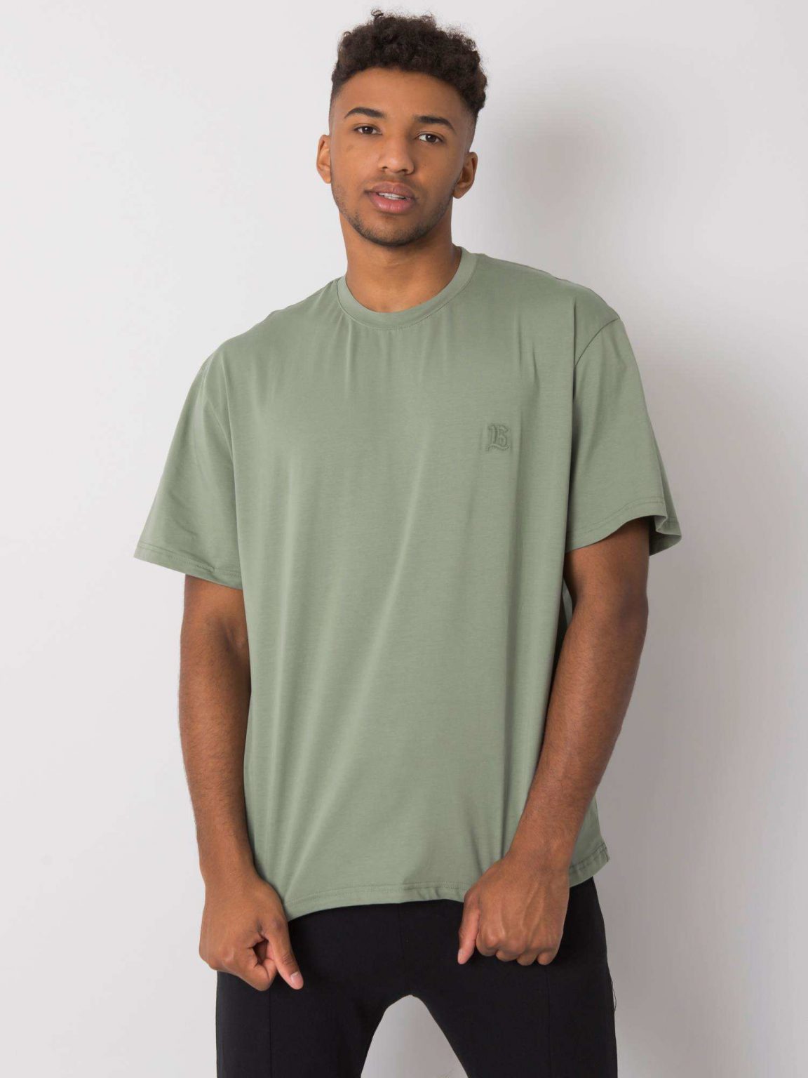 Khaki t-shirt męski bawełniany Archer LIWALI