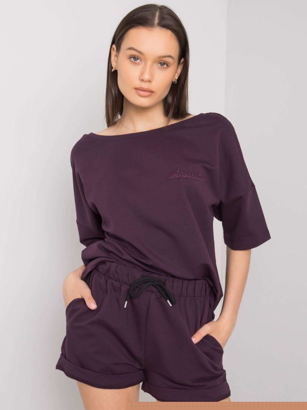 Ciemnofioletowy komplet damski Quanesia