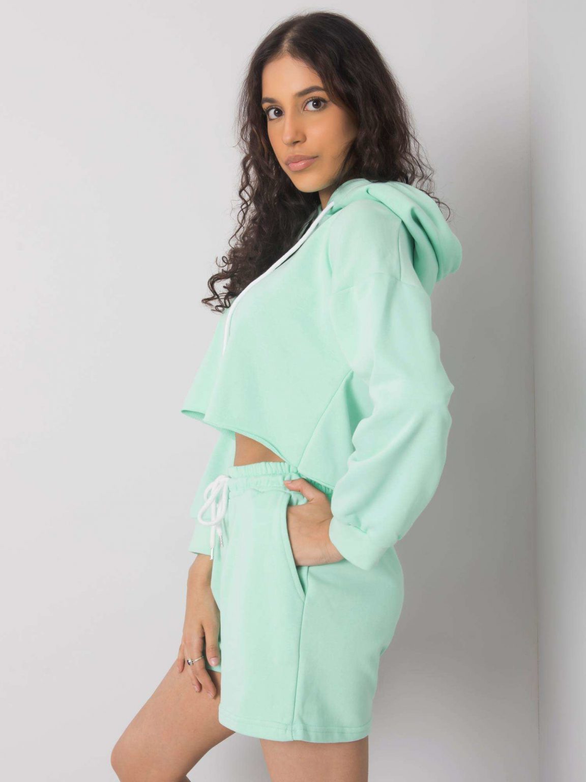 Miętowy komplet casualowy Emola