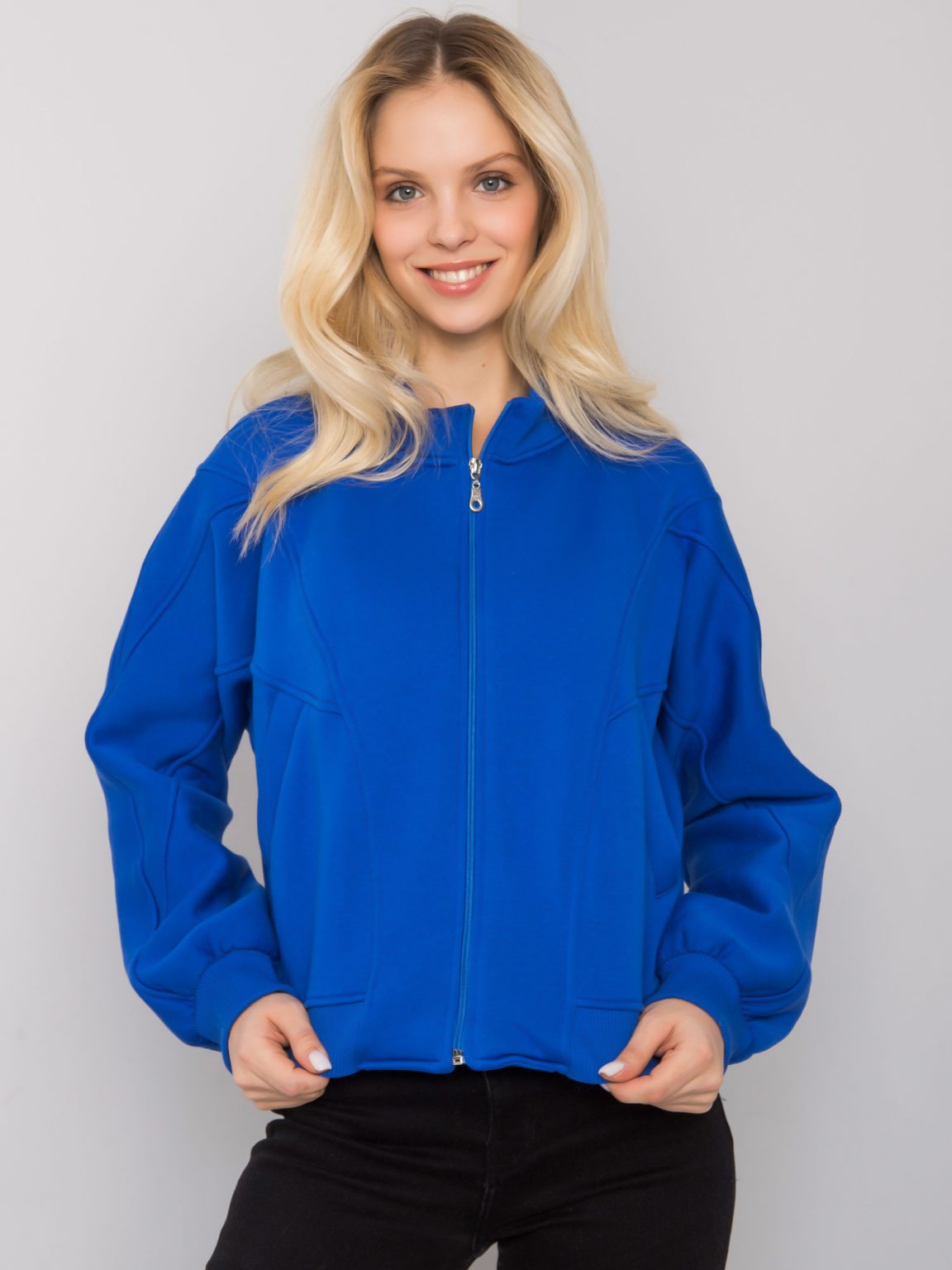 Niebieska bluza bez kaptura Emma