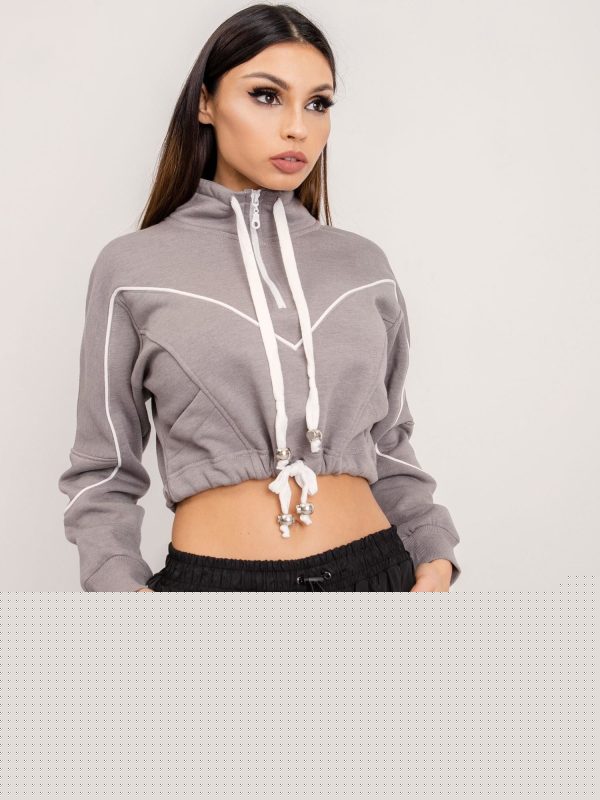 BSL Szara krótka bluza