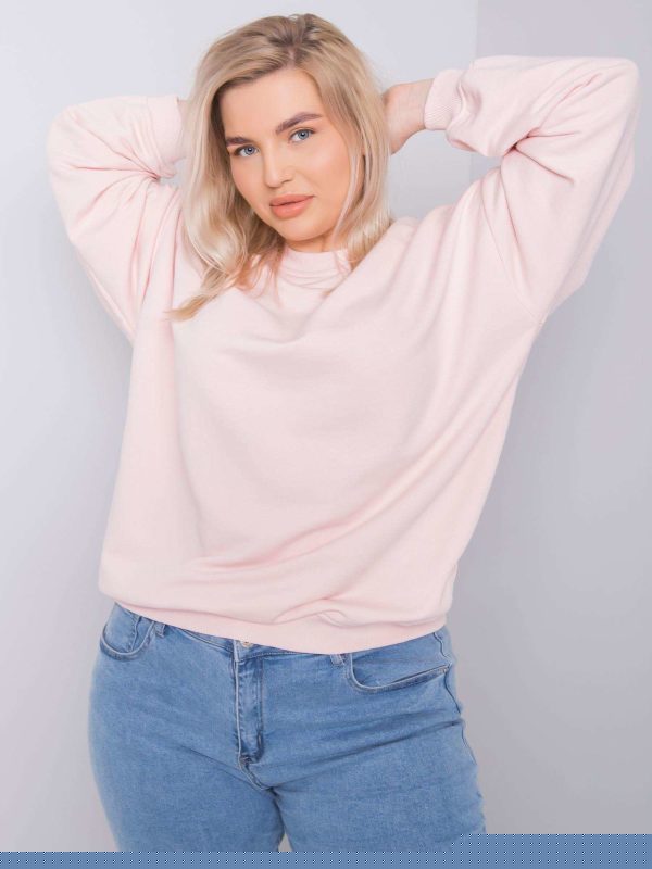 Jasnoróżowa bluza plus size Mischa