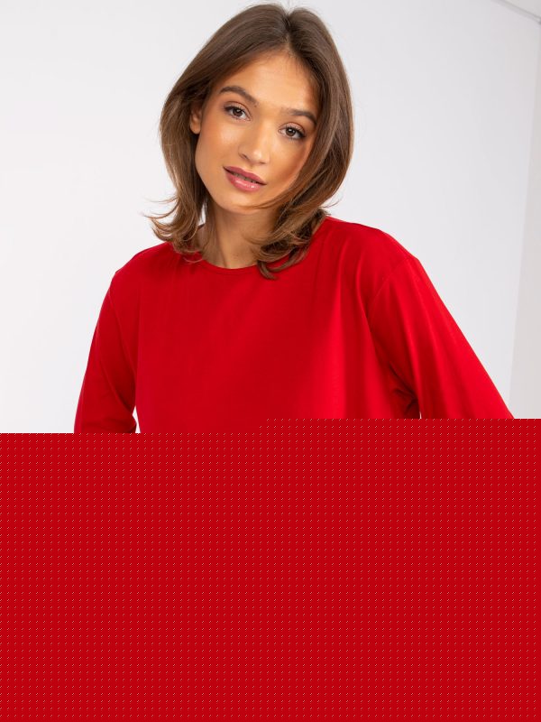 Czerwona luźna bluzka basic Renata