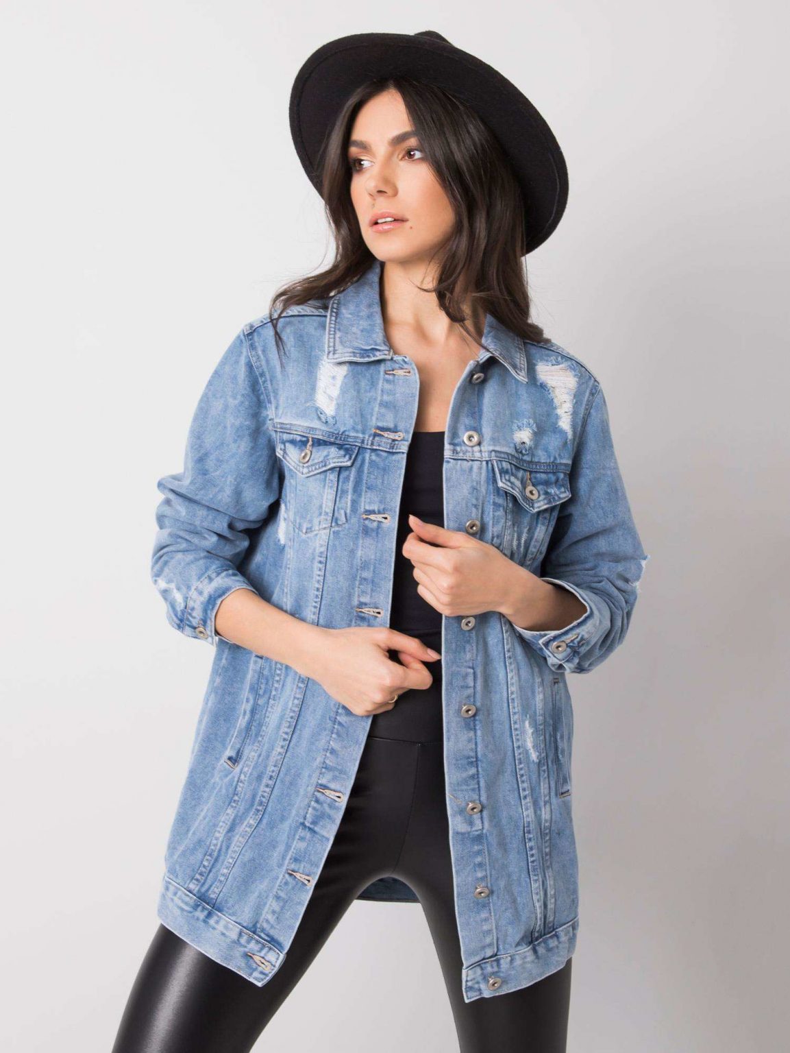 Niebieska damska kurtka z denimu Ashleigh