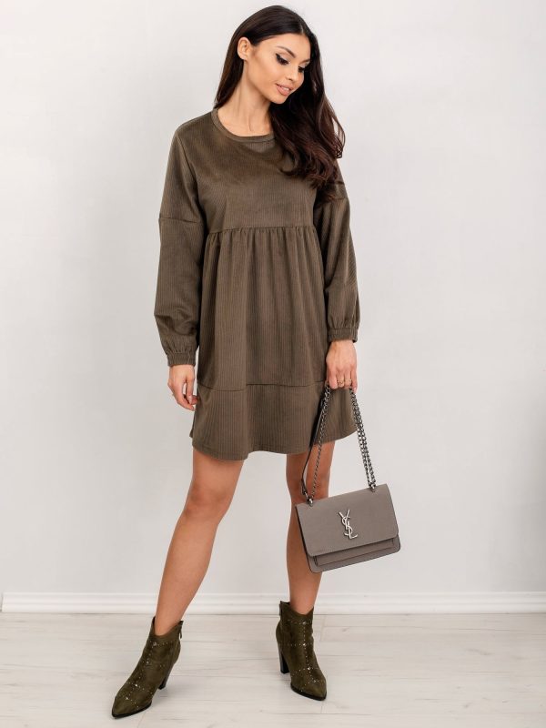 RUE PARIS Khaki sukienka Viance