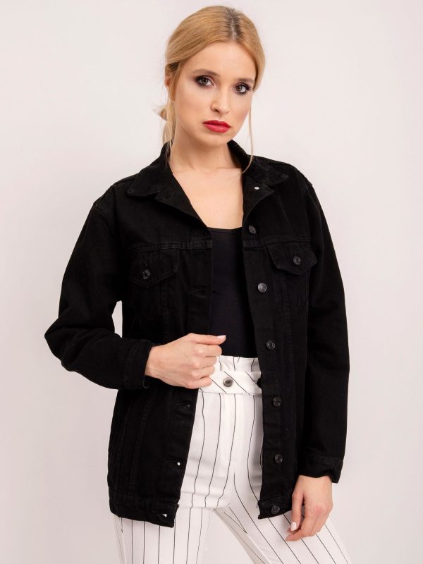 BSL Czarna kurtka z denimu