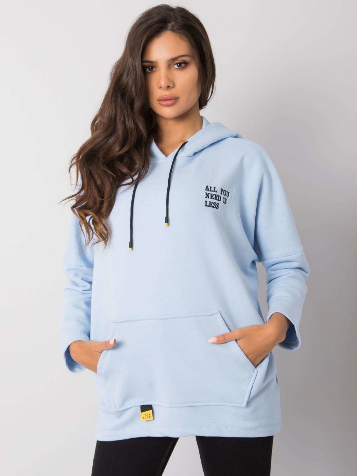 Jasnoniebieska bluza z kapturem Laylla