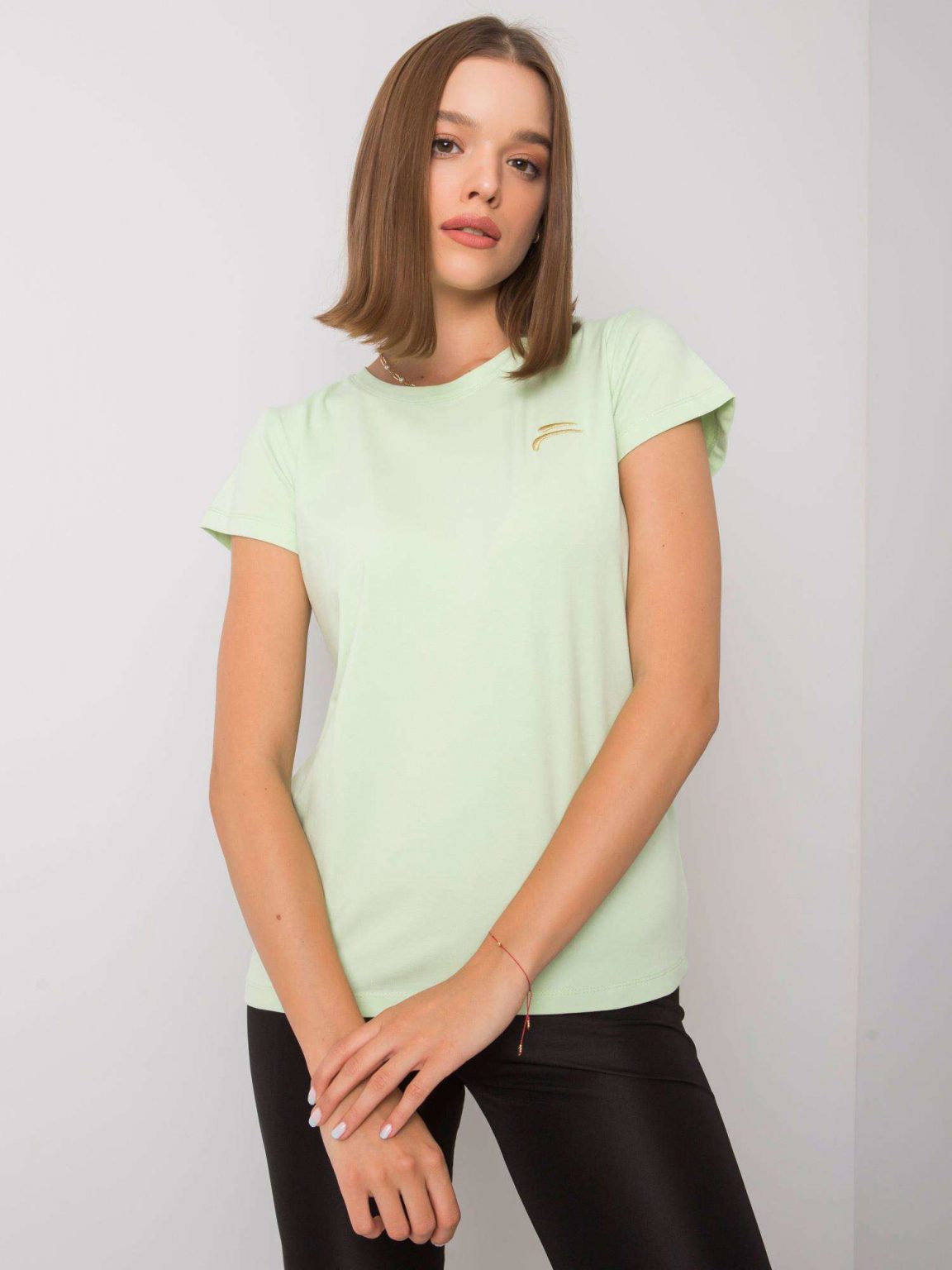 Miętowy t-shirt damski Eudice FOR FITNESS