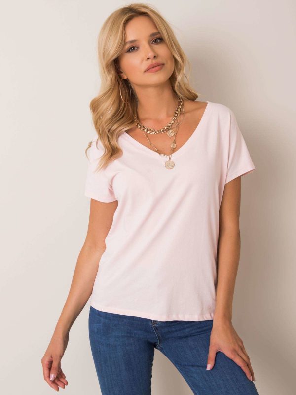Jasnoróżowy t-shirt Emory