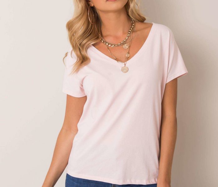 Hurtownia Jasnoróżowy t-shirt Emory