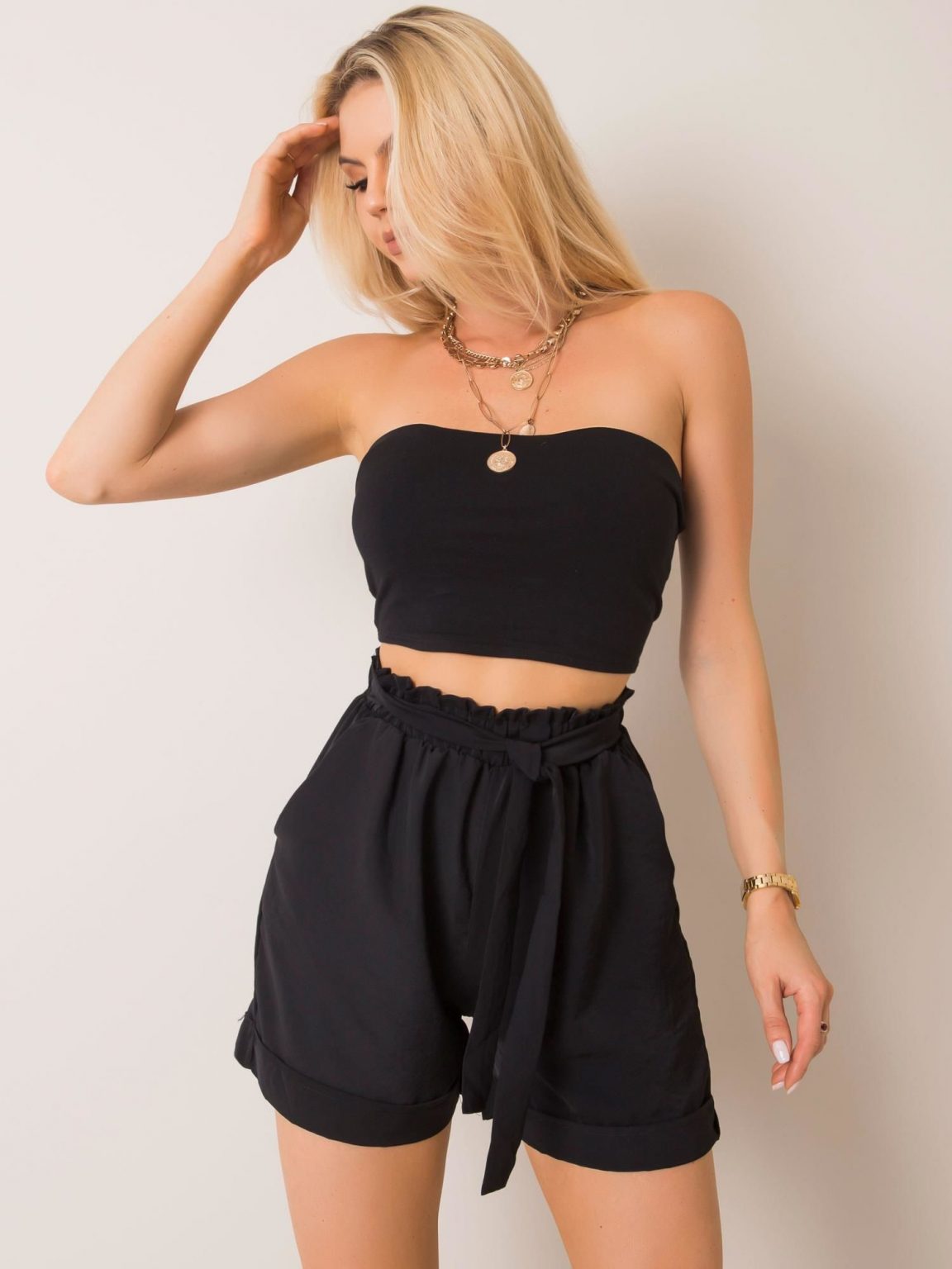 Czarne szorty Erina RUE PARIS