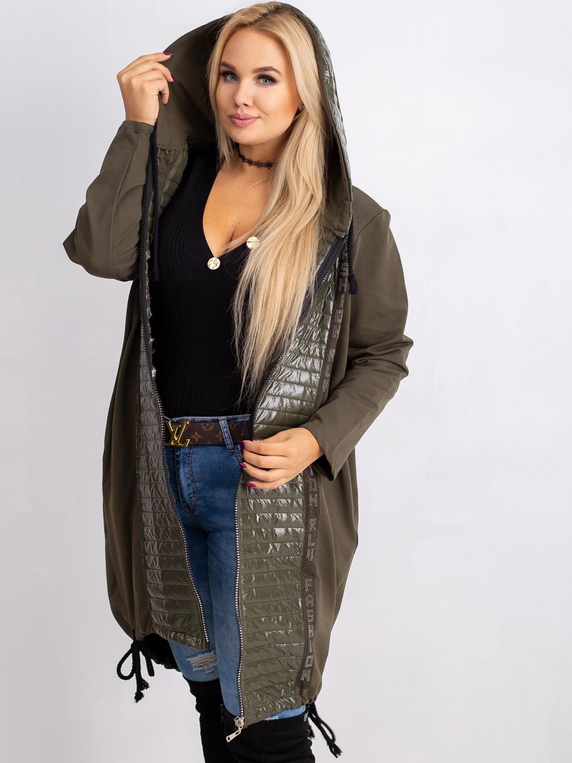 Khaki bluza plus size Suddenly