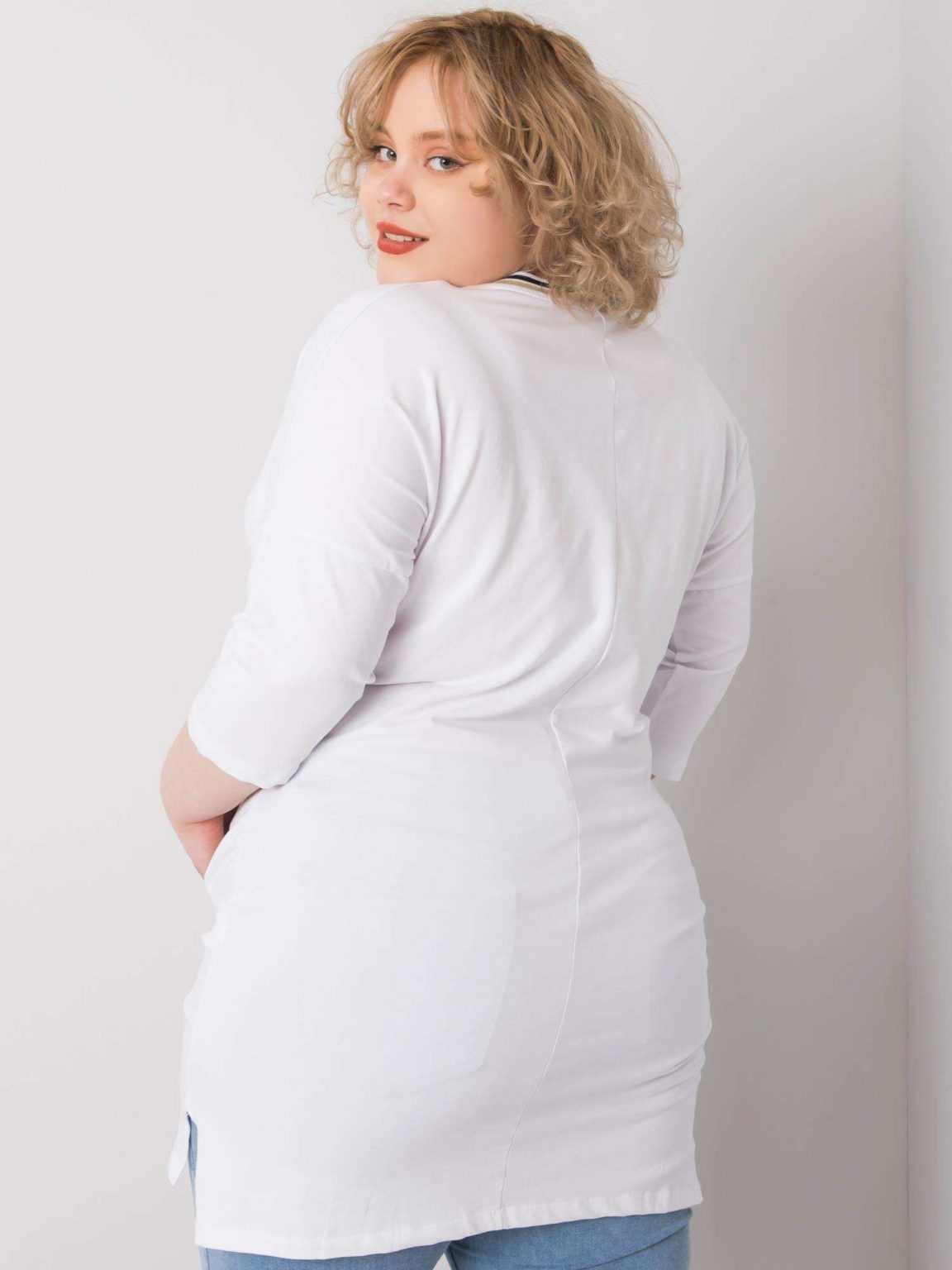 Biała tunika plus size Ida