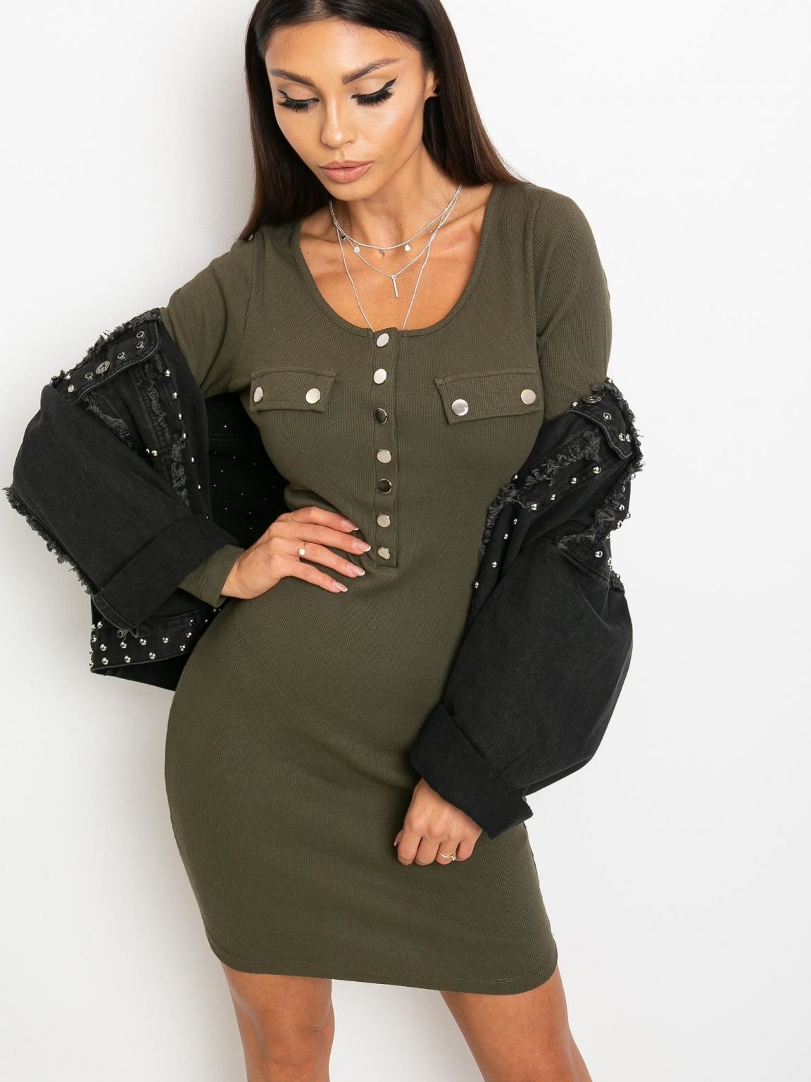 Khaki sukienka Juliet