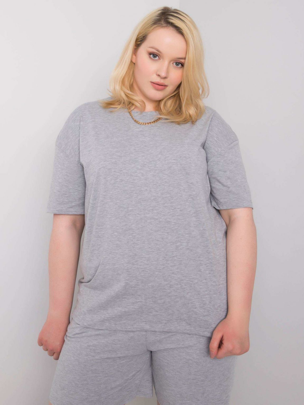 Szary t-shirt plus size Gaia