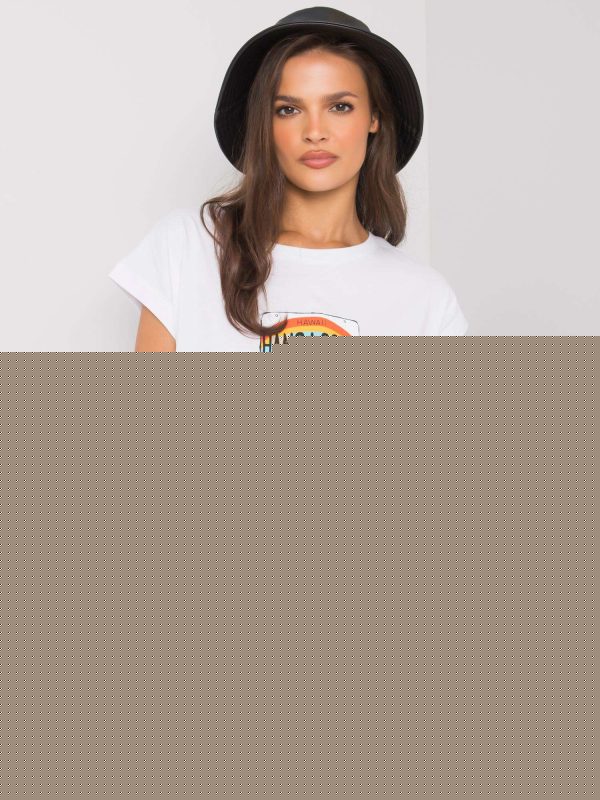 Biały t-shirt z nadrukiem Aloha