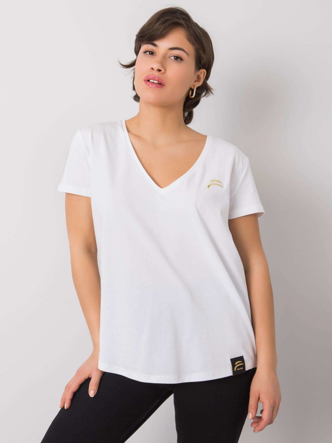 Biały t-shirt Ginny FOR FITNESS