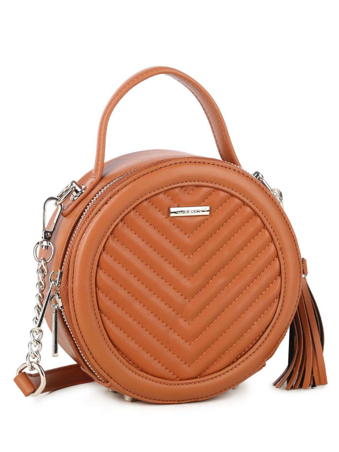 Brązowa okrągła torebka LUIGISANTO