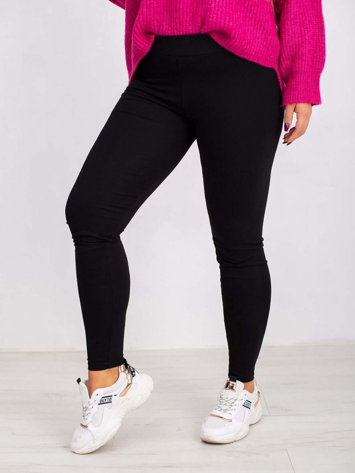 Czarne legginsy plus size Smooth