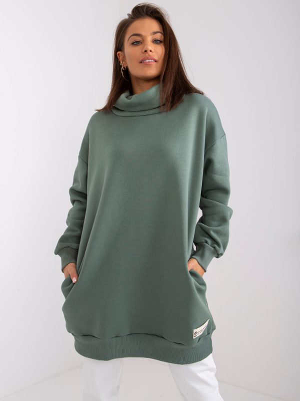 Zielona bluza dresowa bez kaptura Jenny