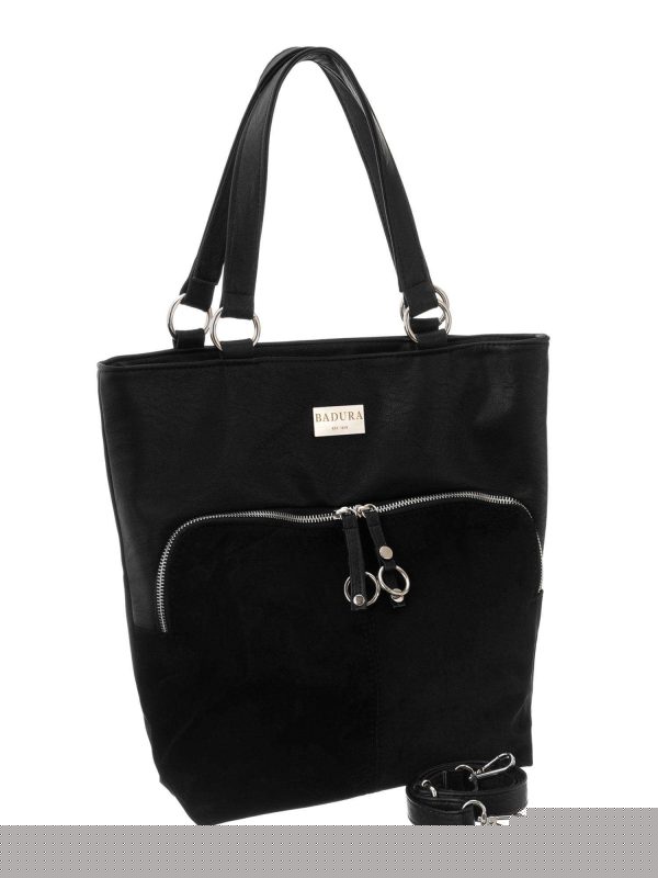 Czarna duża torebka BADURA