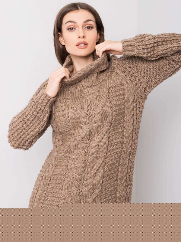 Ciemnobeżowy sweter Colleen