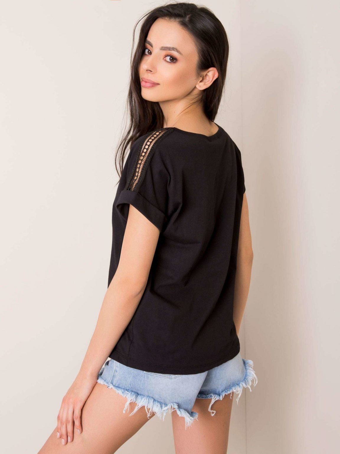 Czarny t-shirt Livia RUE PARIS