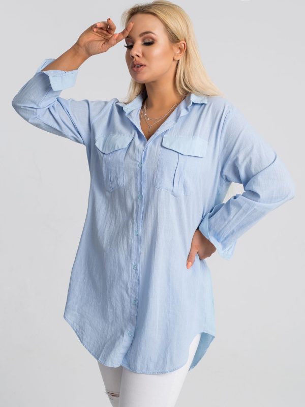 Jasnoniebieska koszula plus size Miranda RUE PARIS