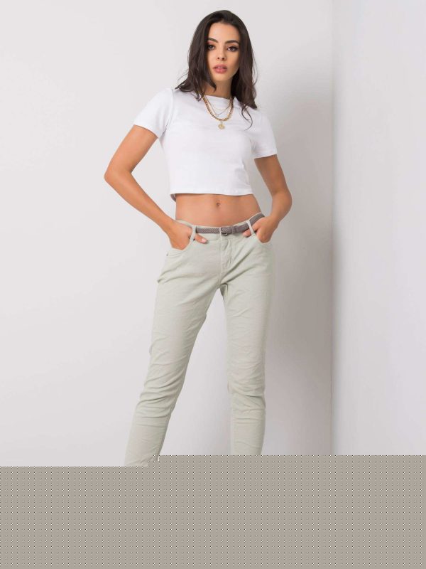 Jasne khaki spodnie Rabella