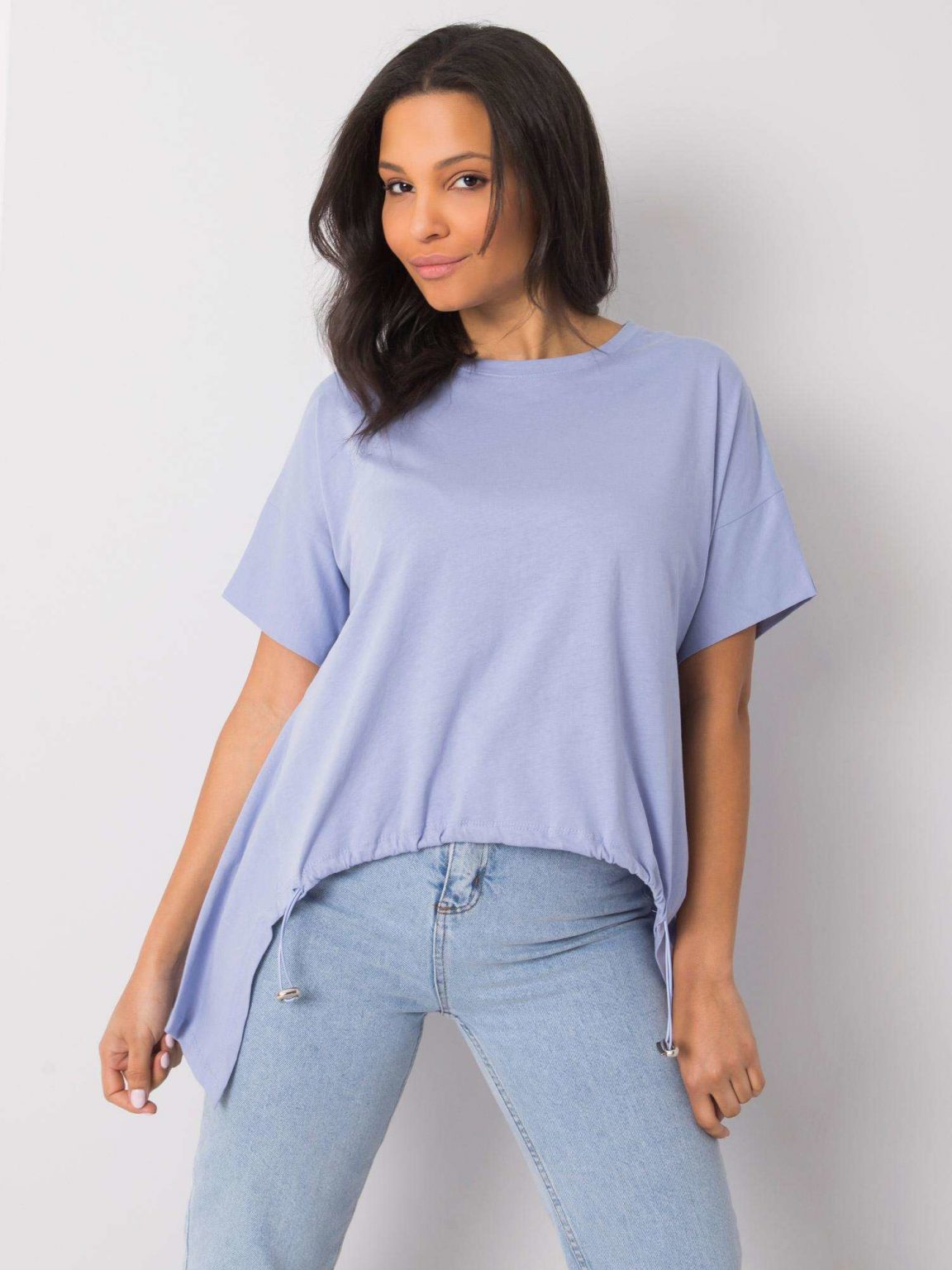 Niebiesko-fioletowy t-shirt Alena RUE PARIS