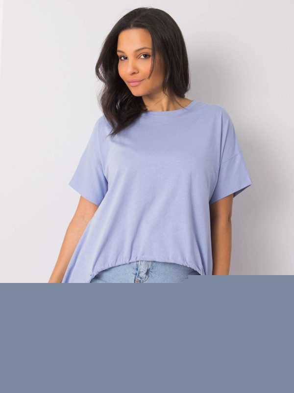 Niebiesko-fioletowy t-shirt Alena RUE PARIS