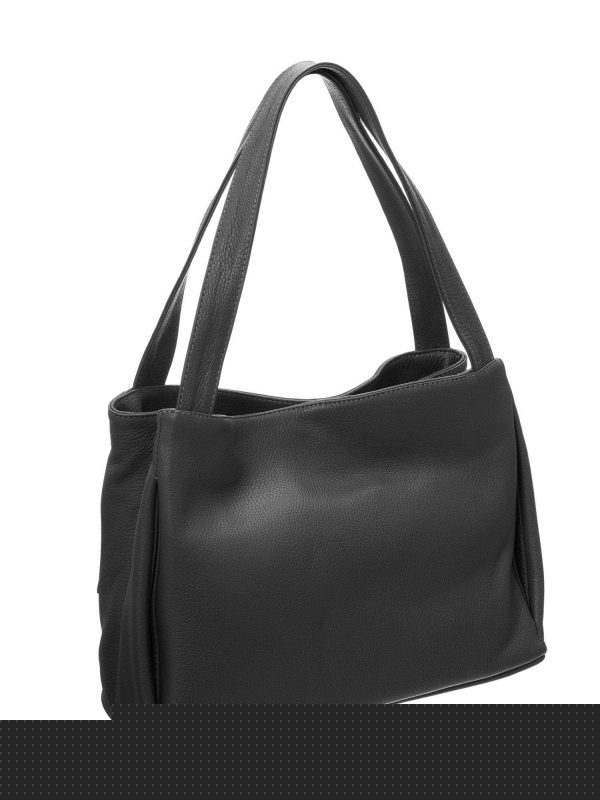 Ciemnoszara torebka ze skóry naturalnej BADURA