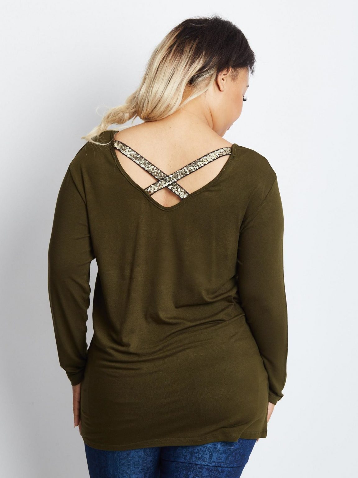 Khaki tunika plus size Incredibly