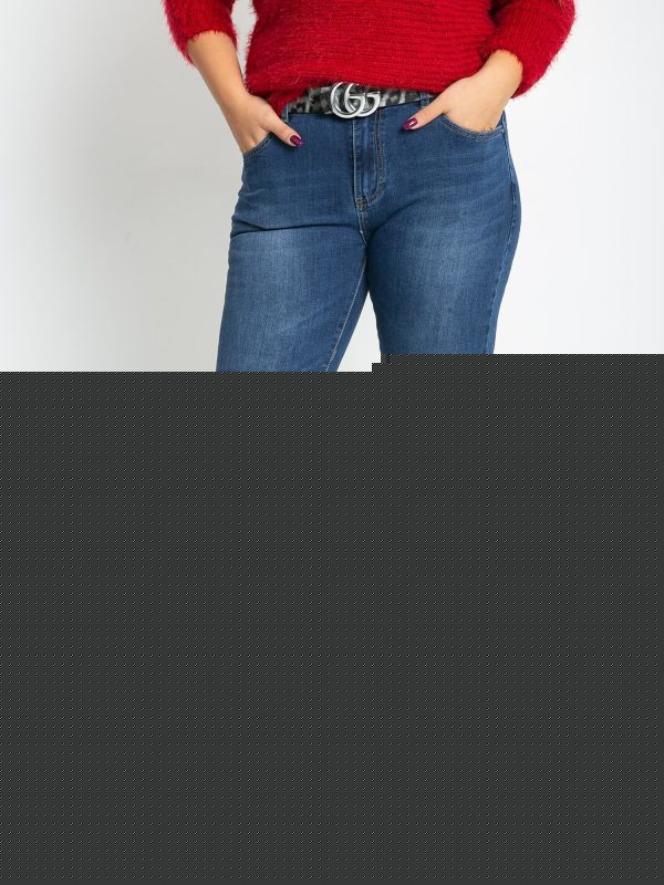 Niebieskie jeansy plus size Gianna