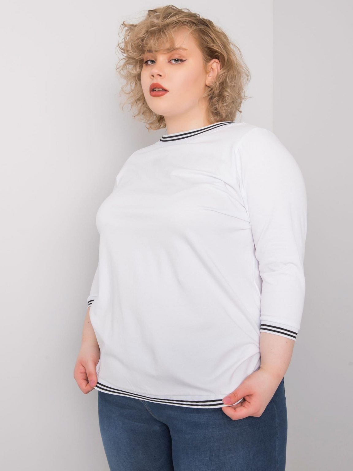 Biała bluzka plus size Pearl