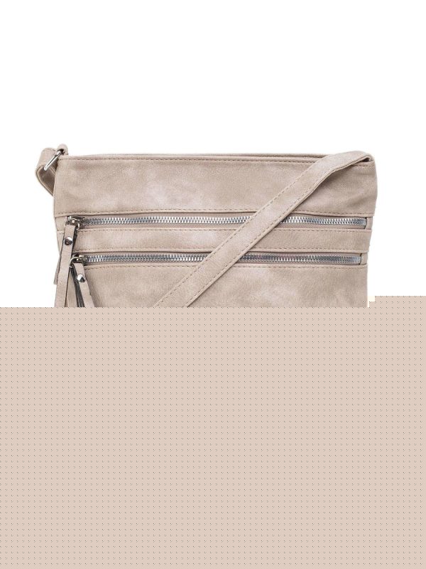 Ciemnobeżowa torebka z kieszeniami